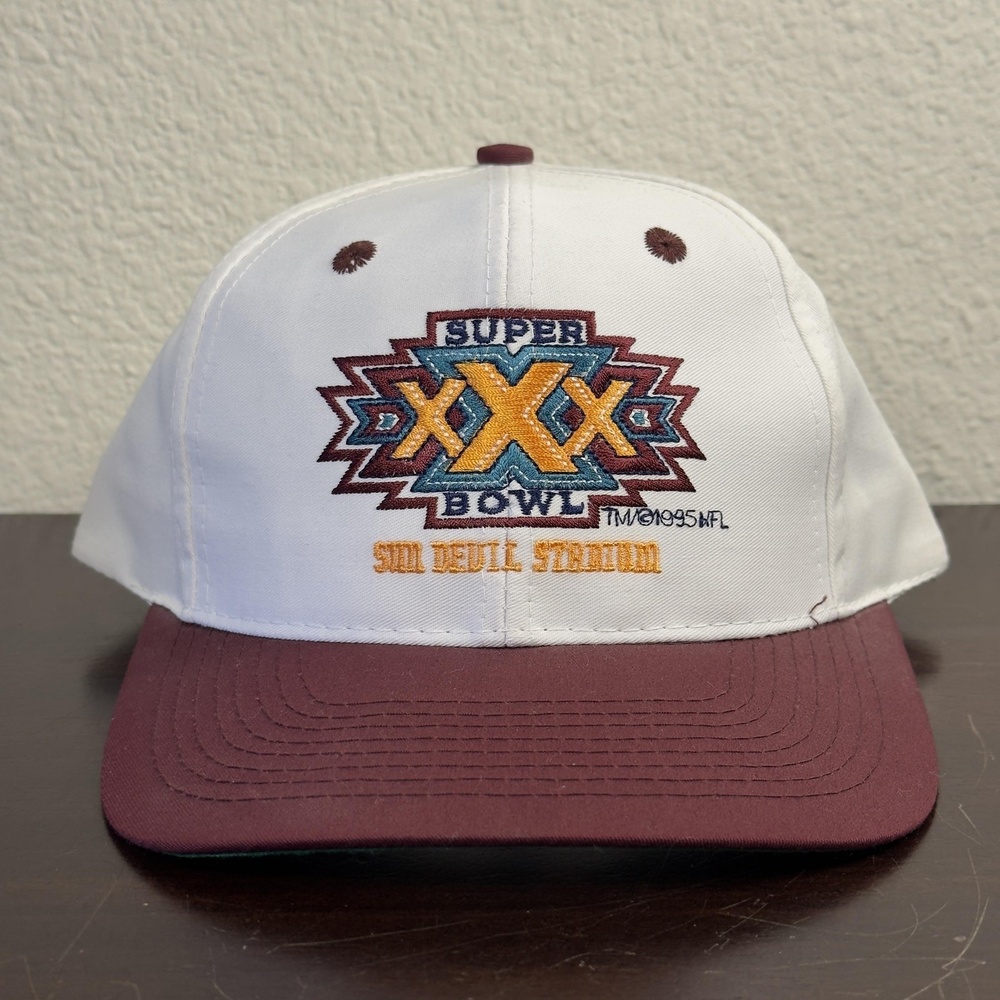 Vintage Super Bowl XXX Hat Cap Snap Back White NFL Sports Specialties Cowboys